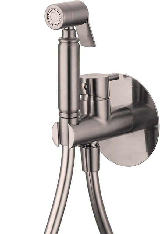 Recessed bidet faucet