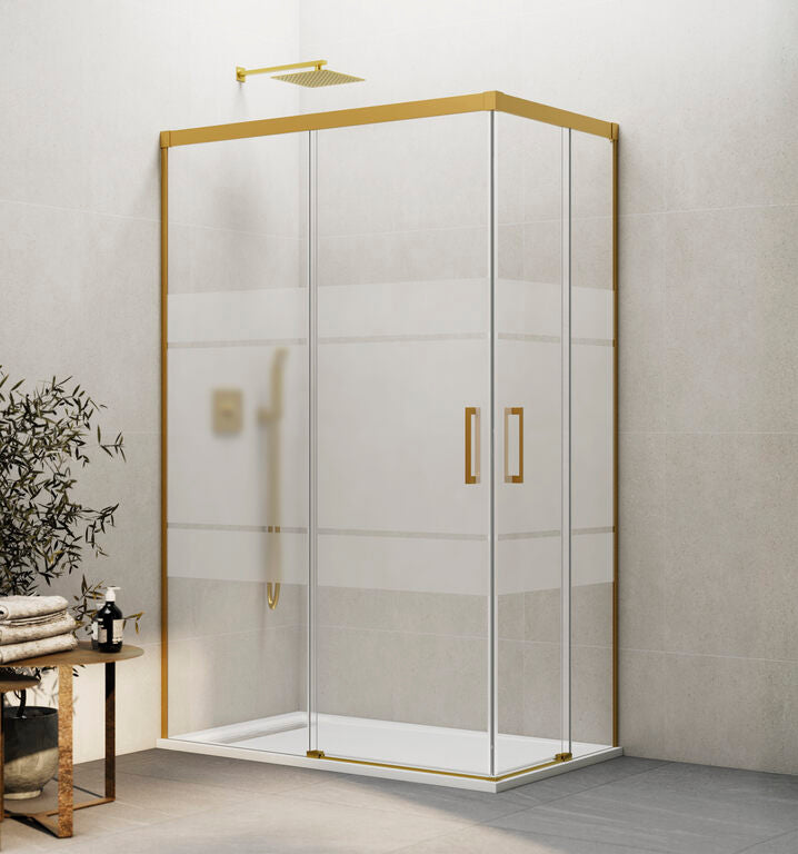 Mampara angular al vértice BASIC - Oro Frost