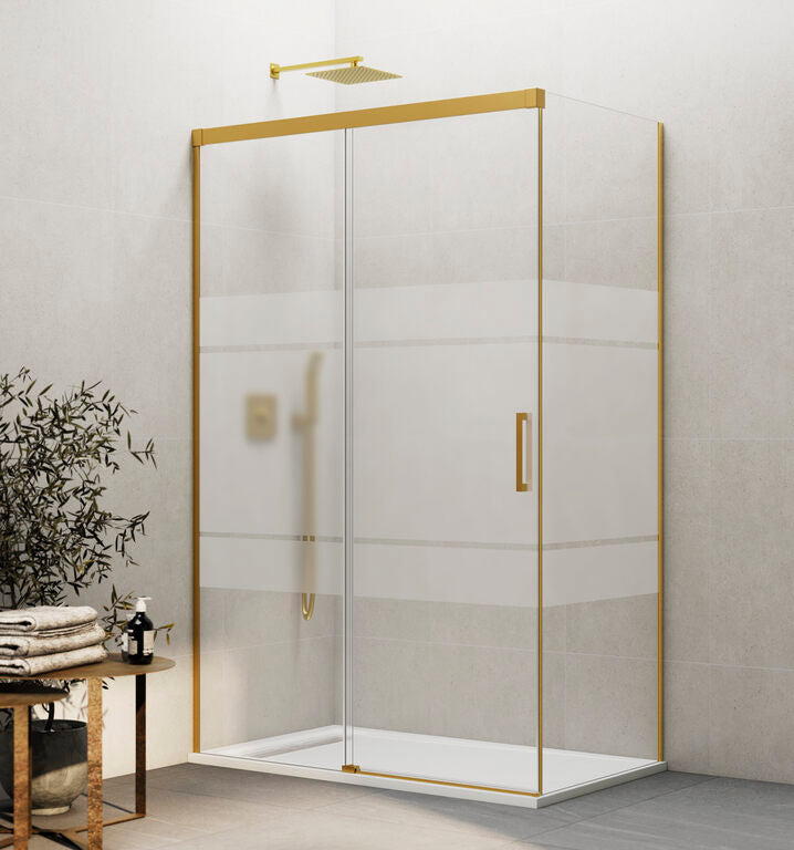 Corner shower screen with fixed side panel BASIC