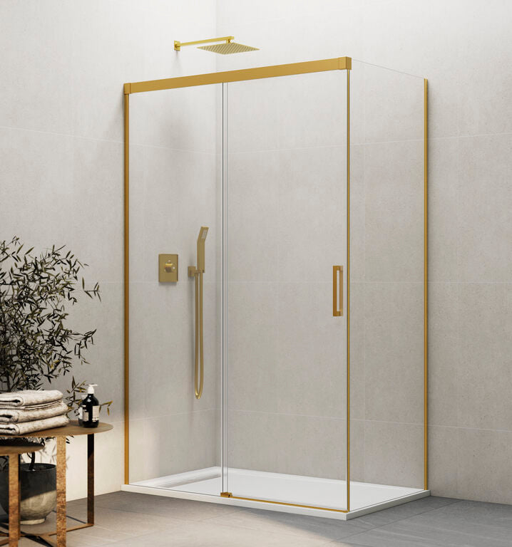 Corner shower screen with fixed side panel BASIC