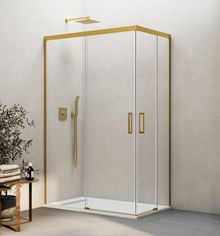 Mampara angular al vértice BASIC - Oro Transparente