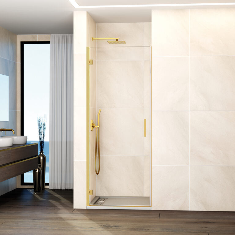Hinged front shower screen with magnetic seal 1 door GLASS
