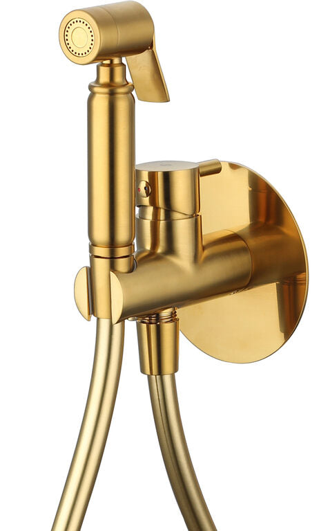 Recessed bidet faucet