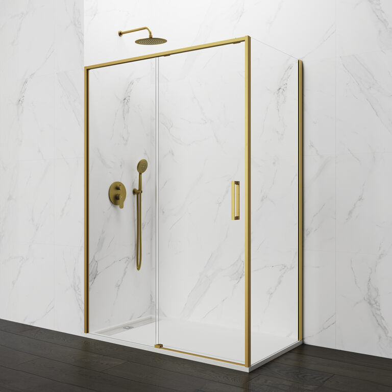 Angular shower screen with fixed side panel TWENTY