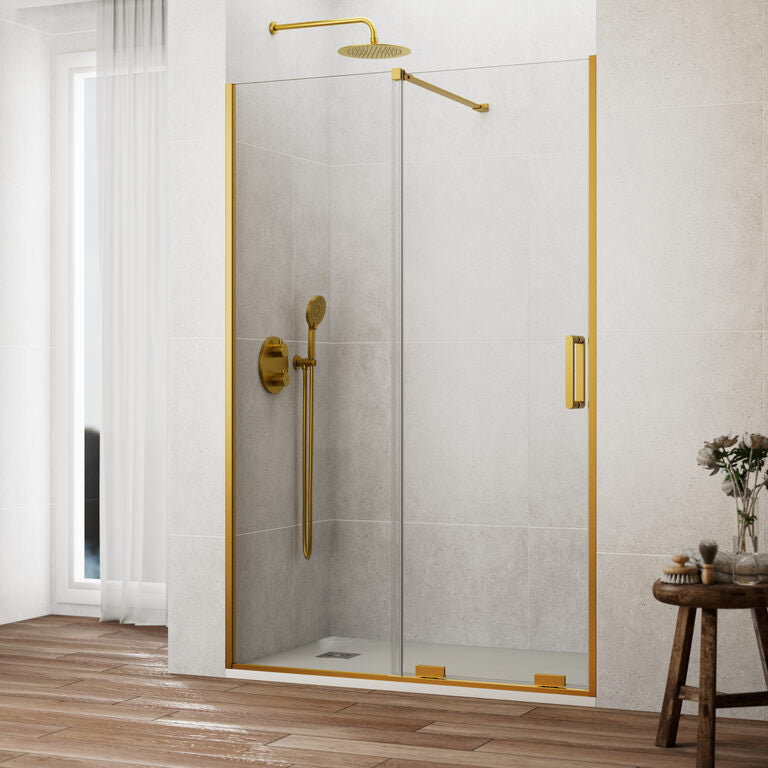 KENNA Front shower screen 1 fixed panel + 1 sliding door