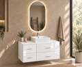 Mueble de baño PAROS en Blanco Brillo con lavabo Libra