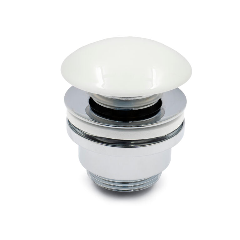 Stainless steel click-clack basin waste