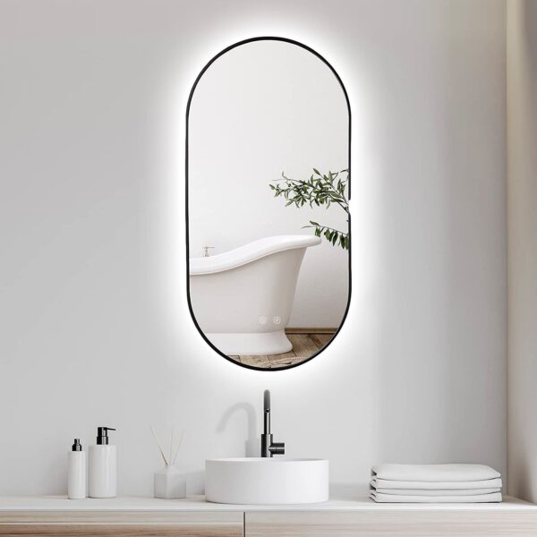 Selene Gold & Black LED Mirror