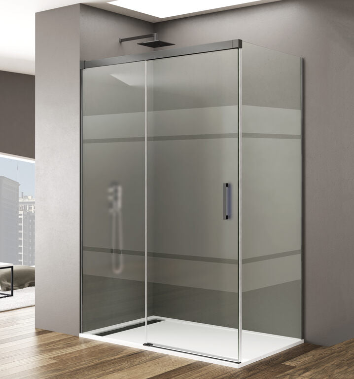 Corner shower screen with fixed side panel BASIC