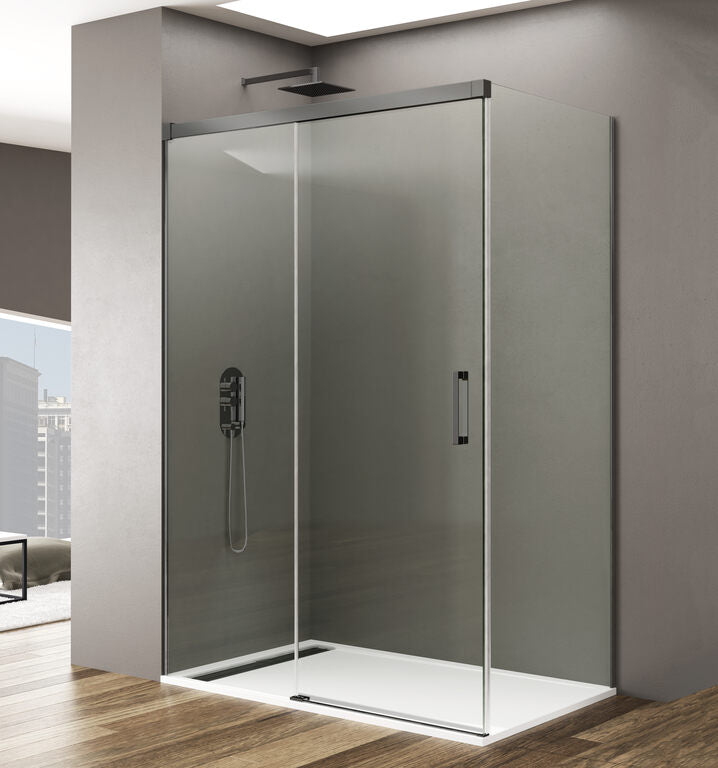 Corner shower screen with fixed side panel BASIC