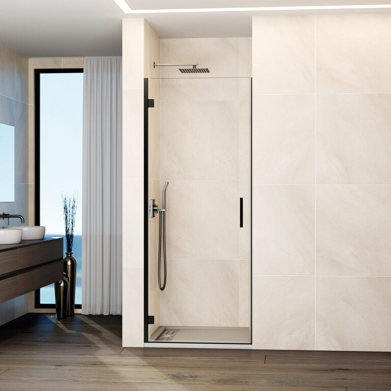 Hinged front shower screen with magnetic seal 1 door GLASS
