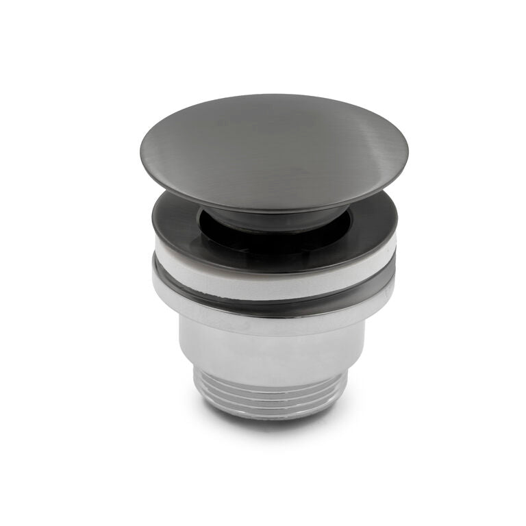 Stainless steel click-clack basin waste