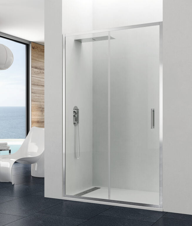 Front shower screen 1 fixed + 1 sliding PRESTIGE
