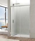 Front shower screen 1 fixed panel + 1 sliding door TEMPLE