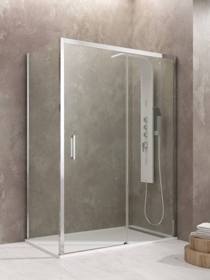 Corner shower screen with fixed side panel AKTUAL