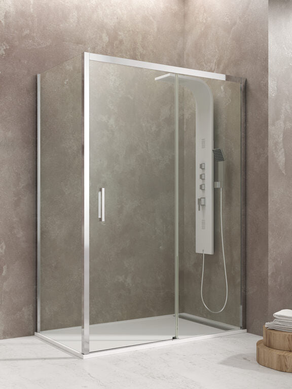 Corner shower screen with fixed side panel AKTUAL