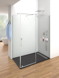 Corner shower screen with fixed side panel VETRUM