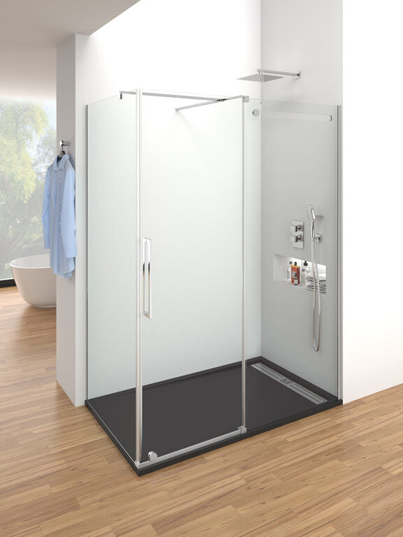 Corner shower screen with fixed side panel VETRUM