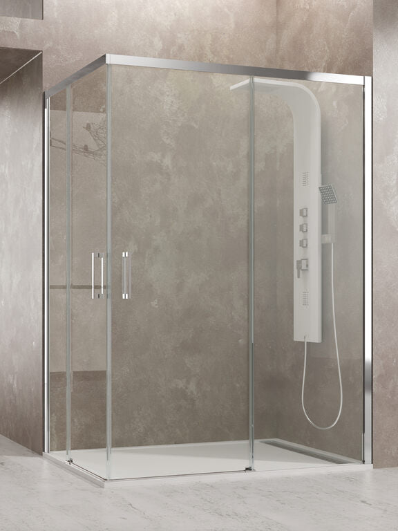 Angular shower screen for corner installation FUTURA